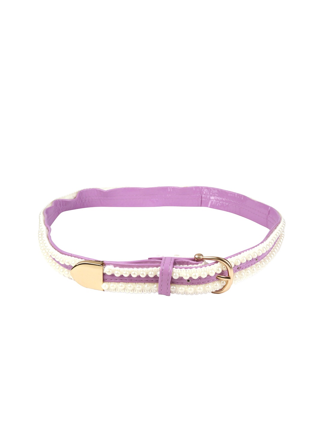 

Spiky Unisex Kids Purple Embellished PU Slim Belt