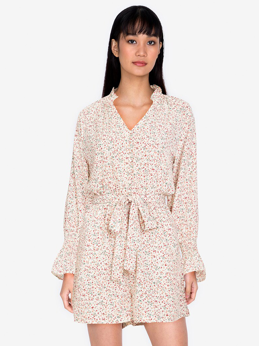 

ZALORA BASICS Pink Printed Jumpsuit