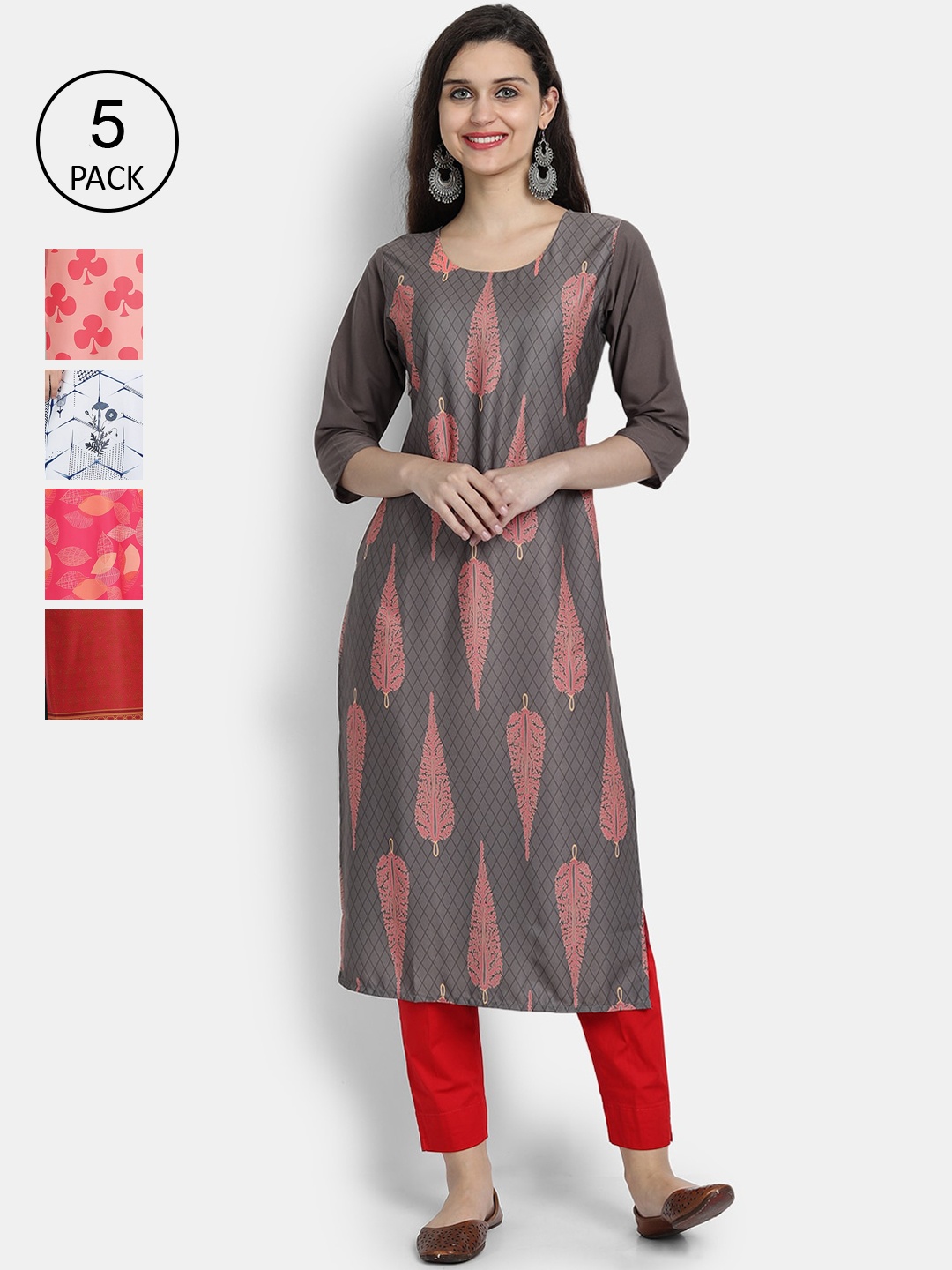 

7Threads Women Multicoloured Thread Work Crepe Kurta, Multi