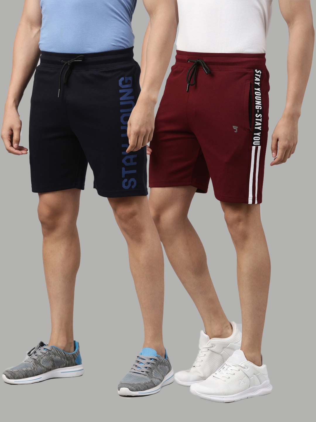 

Joven Men Pack of 2 Sports Shorts, Maroon