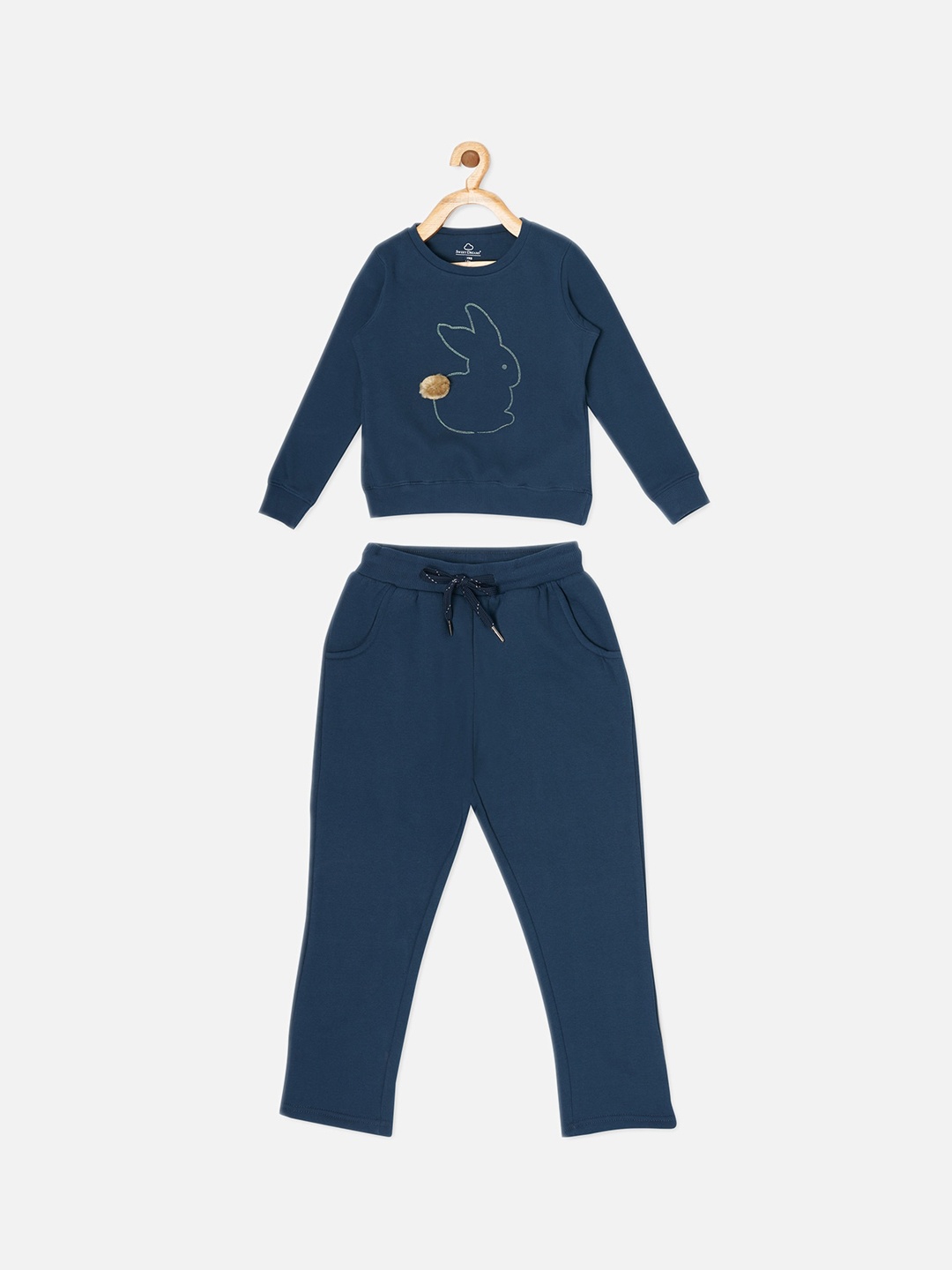 

Sweet Dreams Girls Navy Blue Cotton Tracksuit