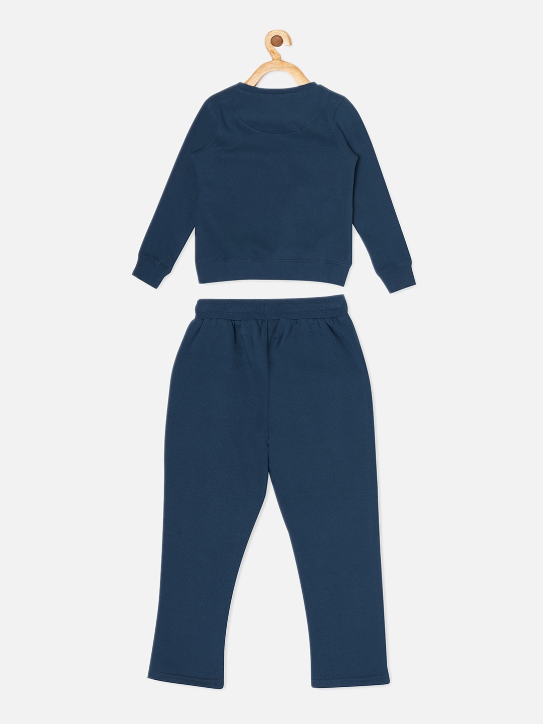 

Sweet Dreams Girls Navy Blue Solid Tracksuit
