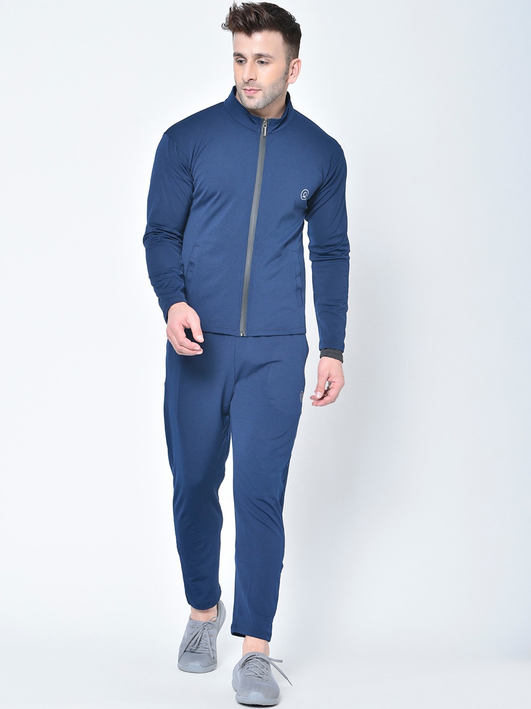 

Chkokko Men Navy Blue Solid Tracksuits