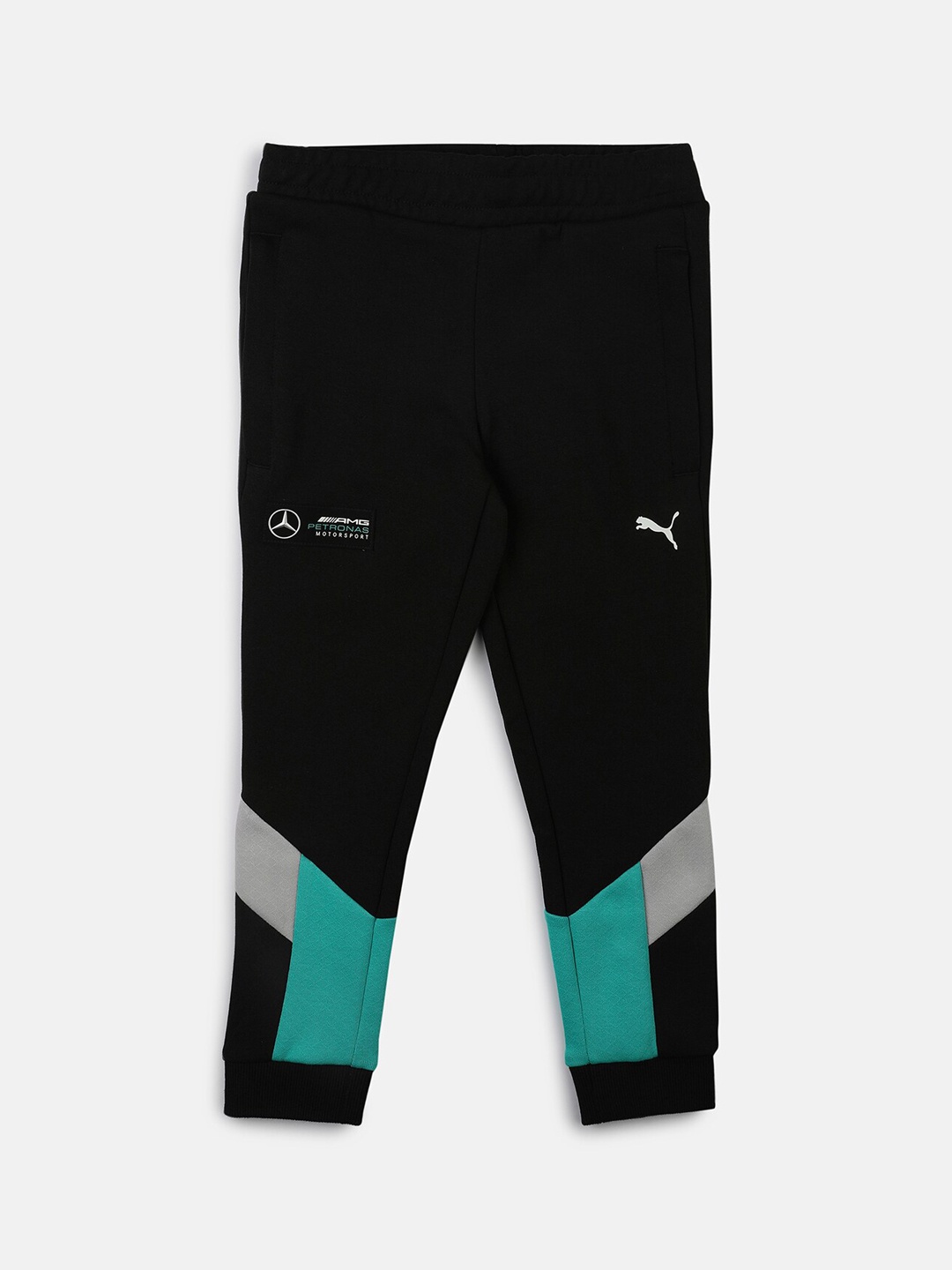 

Puma Boys Black & Sea Green Colourblocked MAPM MCS Track Pants