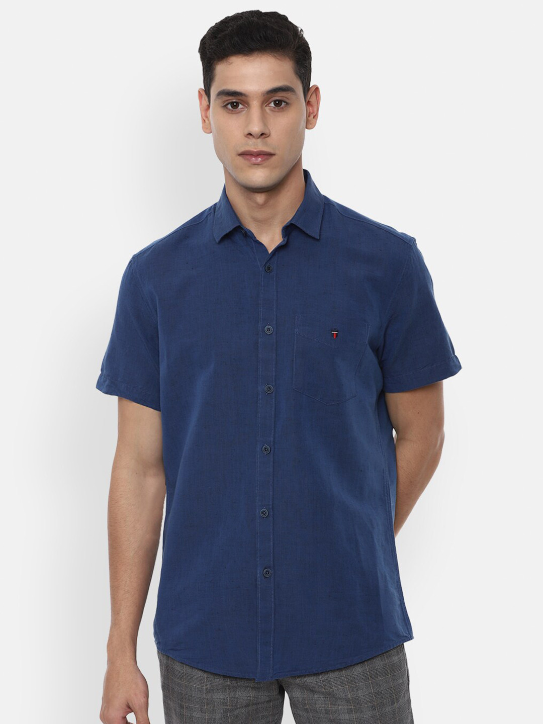 

Louis Philippe Sport Men Navy Blue Slim Fit Casual Shirt