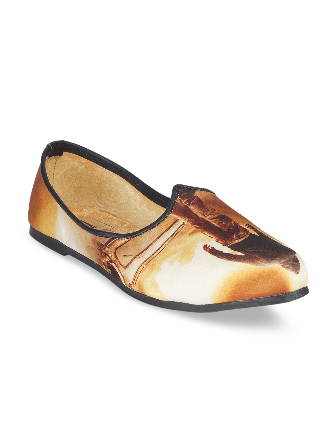 

HOUSE OF JUTTI Men Brown Printed Mojaris
