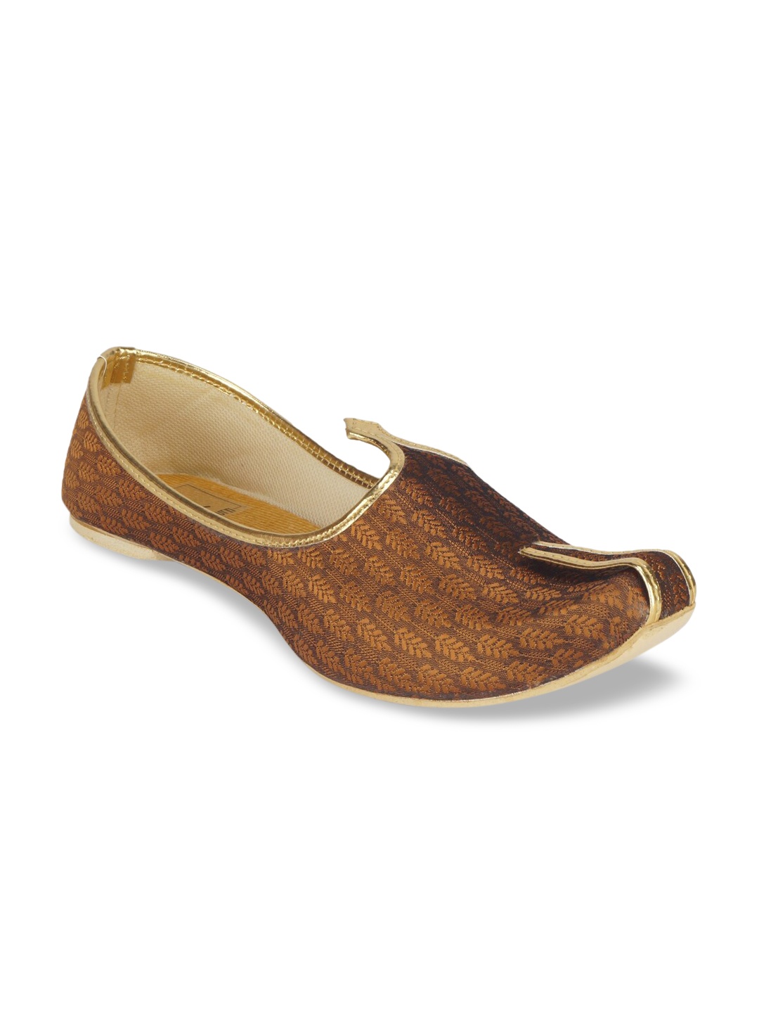 

HOUSE OF JUTTI Men Brown Woven Design Mojaris