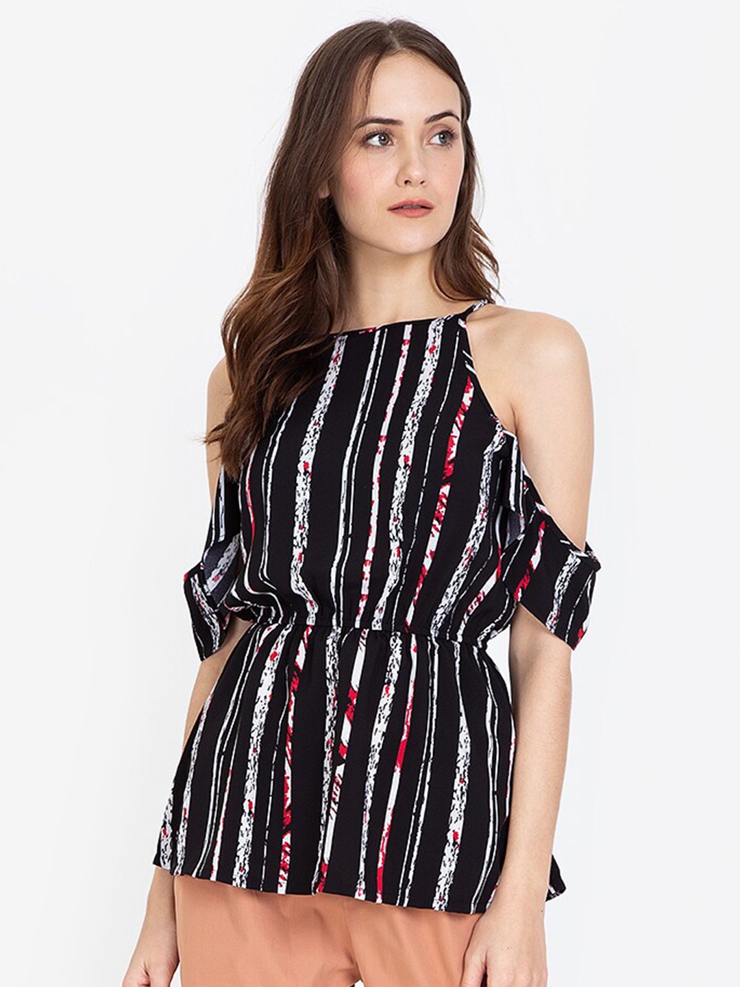 

ZALORA WORK Women Multicoloured Striped Top, Multi