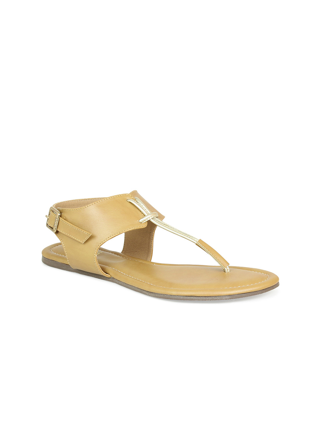 

Inc 5 Women Beige T-Strap Flats