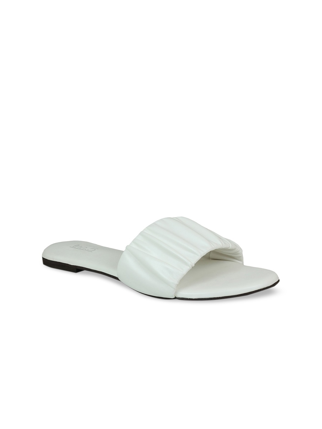 

Inc 5 Women White Open Toe Flats with Bows