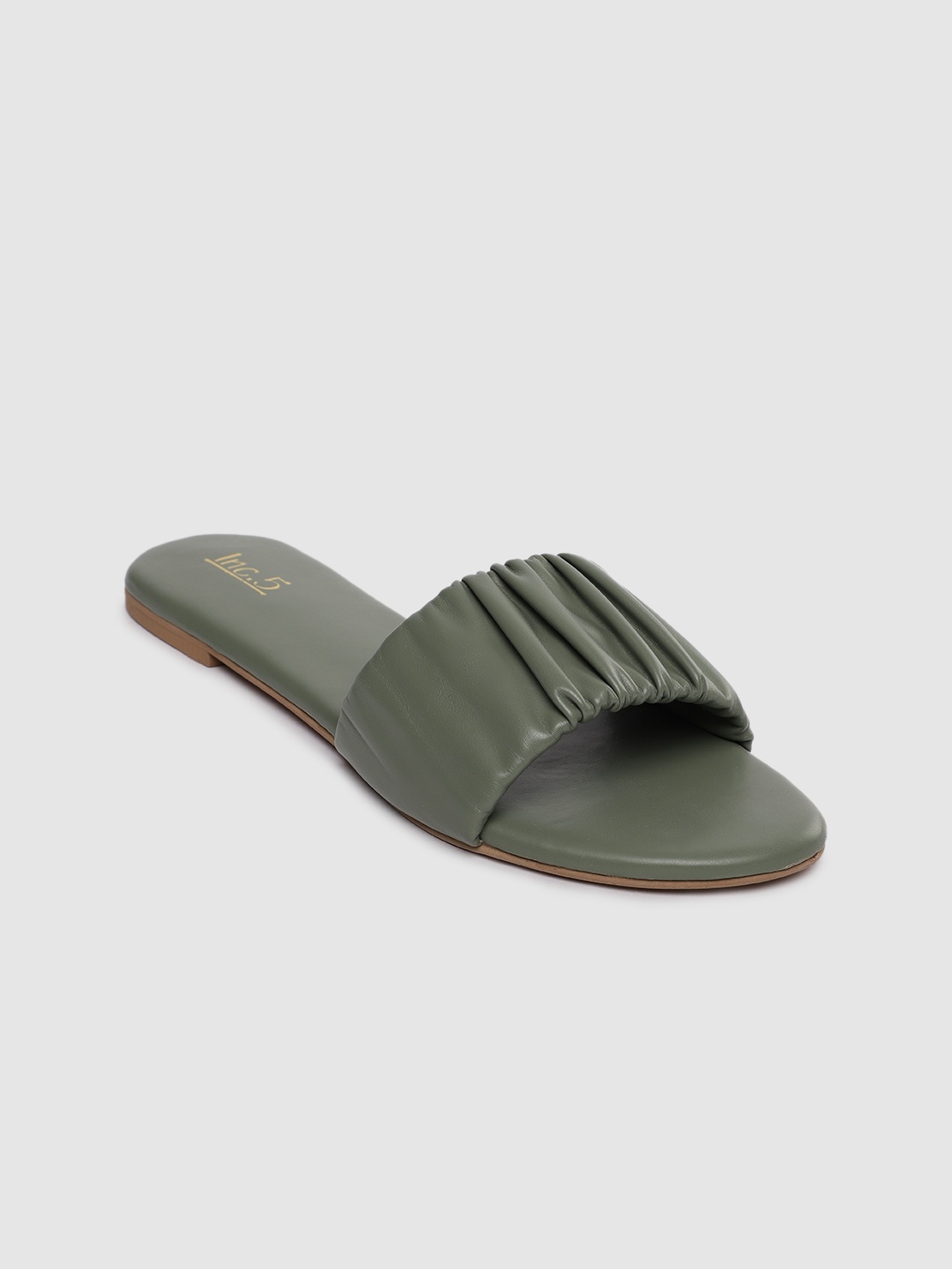 

Inc 5 Women Green Solid Open Toe Flats
