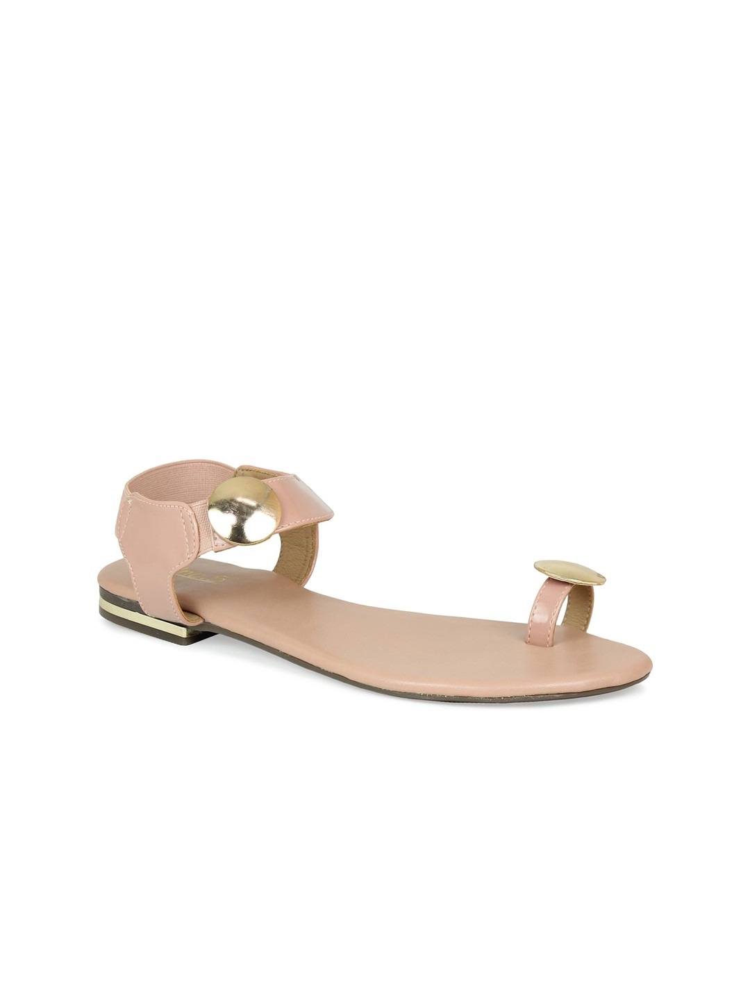 

Inc 5 Women Peach-Coloured Open Toe Flats with Buckles