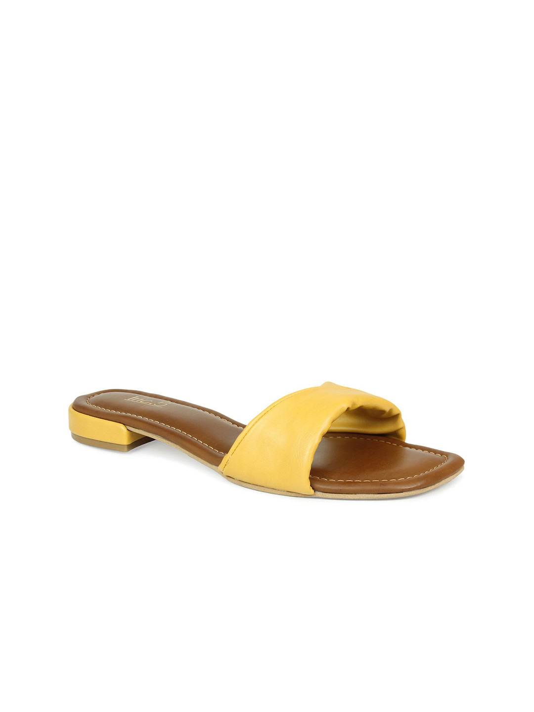 

Inc 5 Women Yellow Solid Open Toe Flats