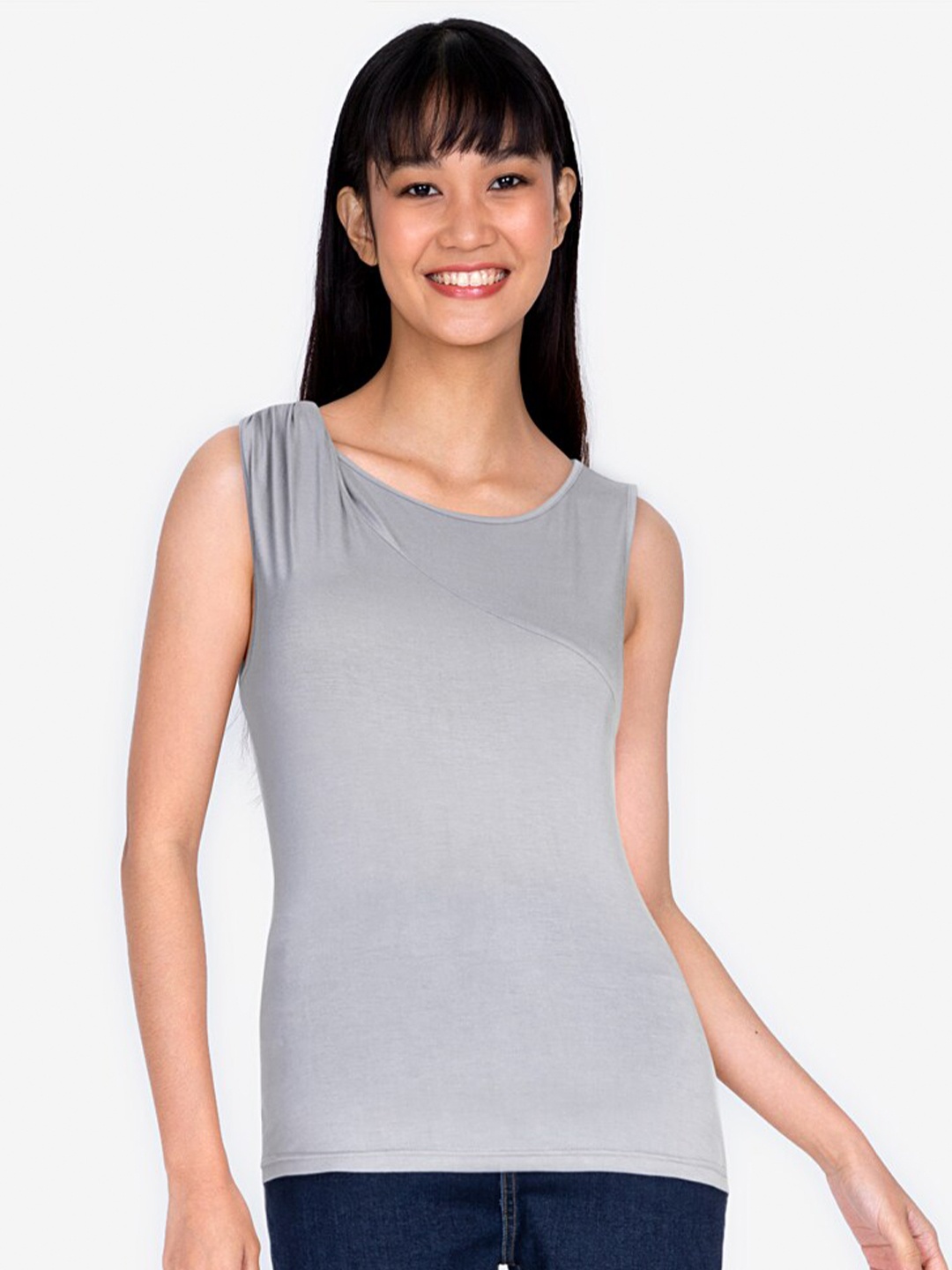 

ZALORA BASICS Grey Solid Top