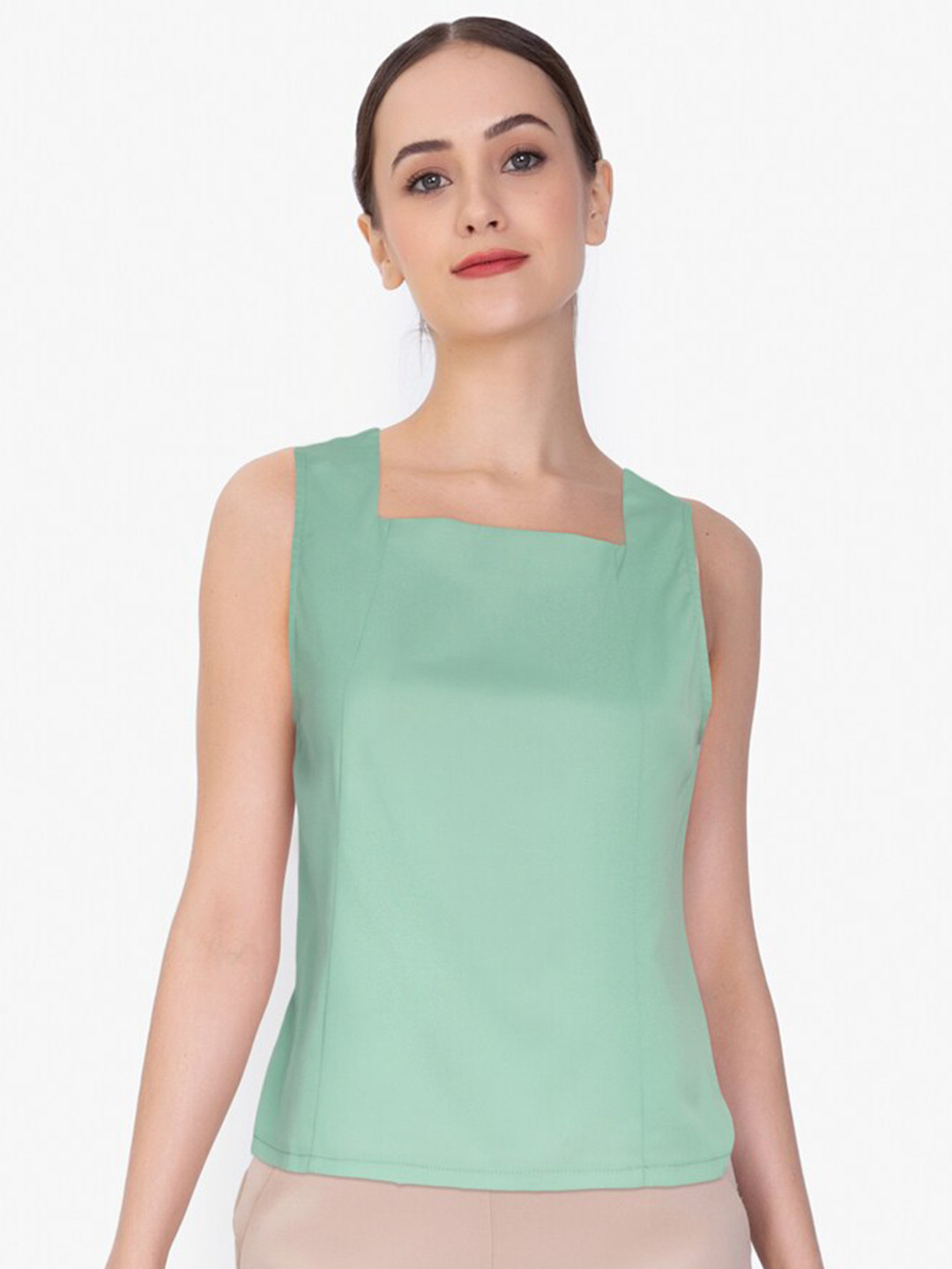 

ZALORA WORK Blue Solid Top