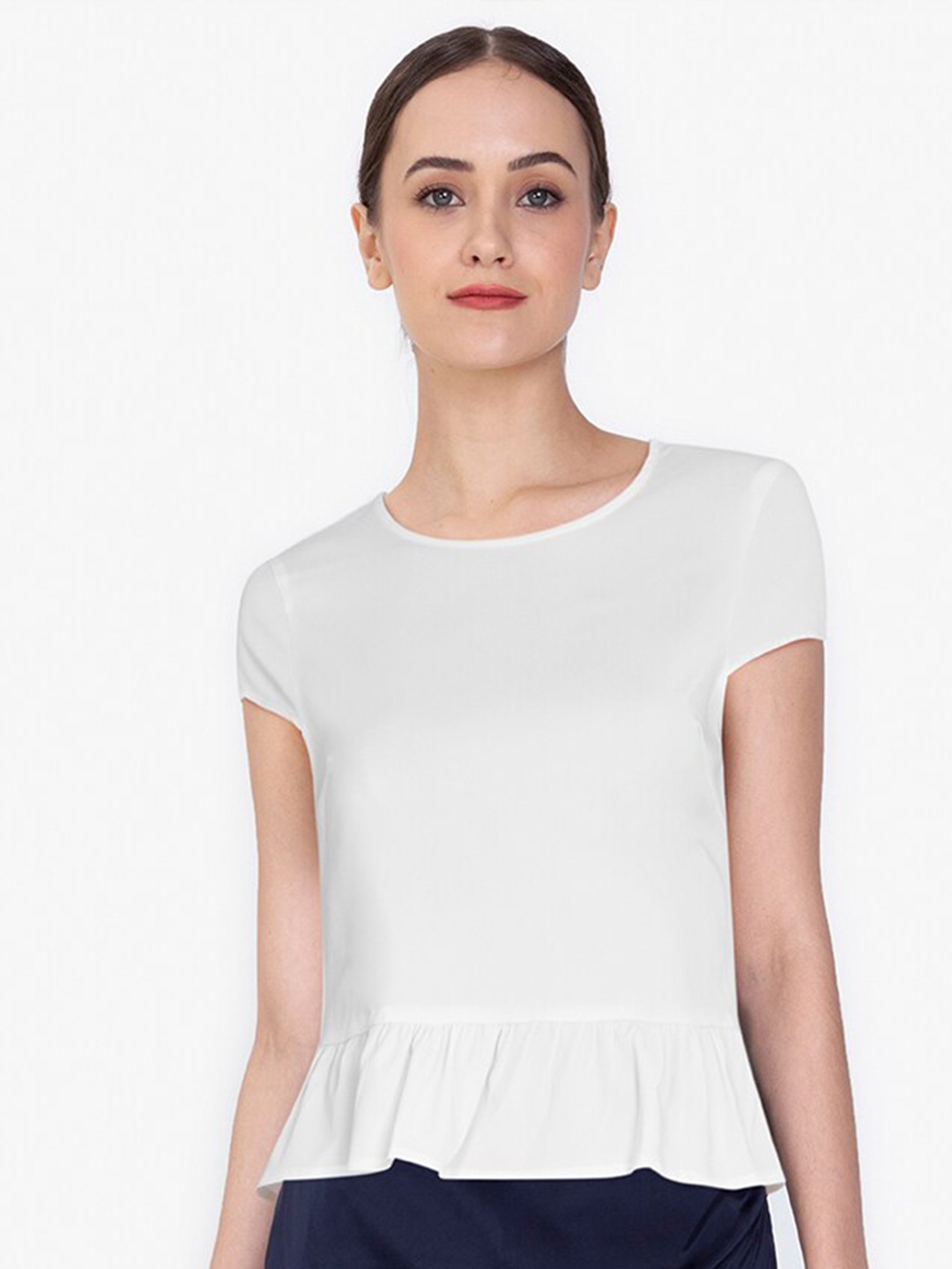 

ZALORA WORK White Peplum Top