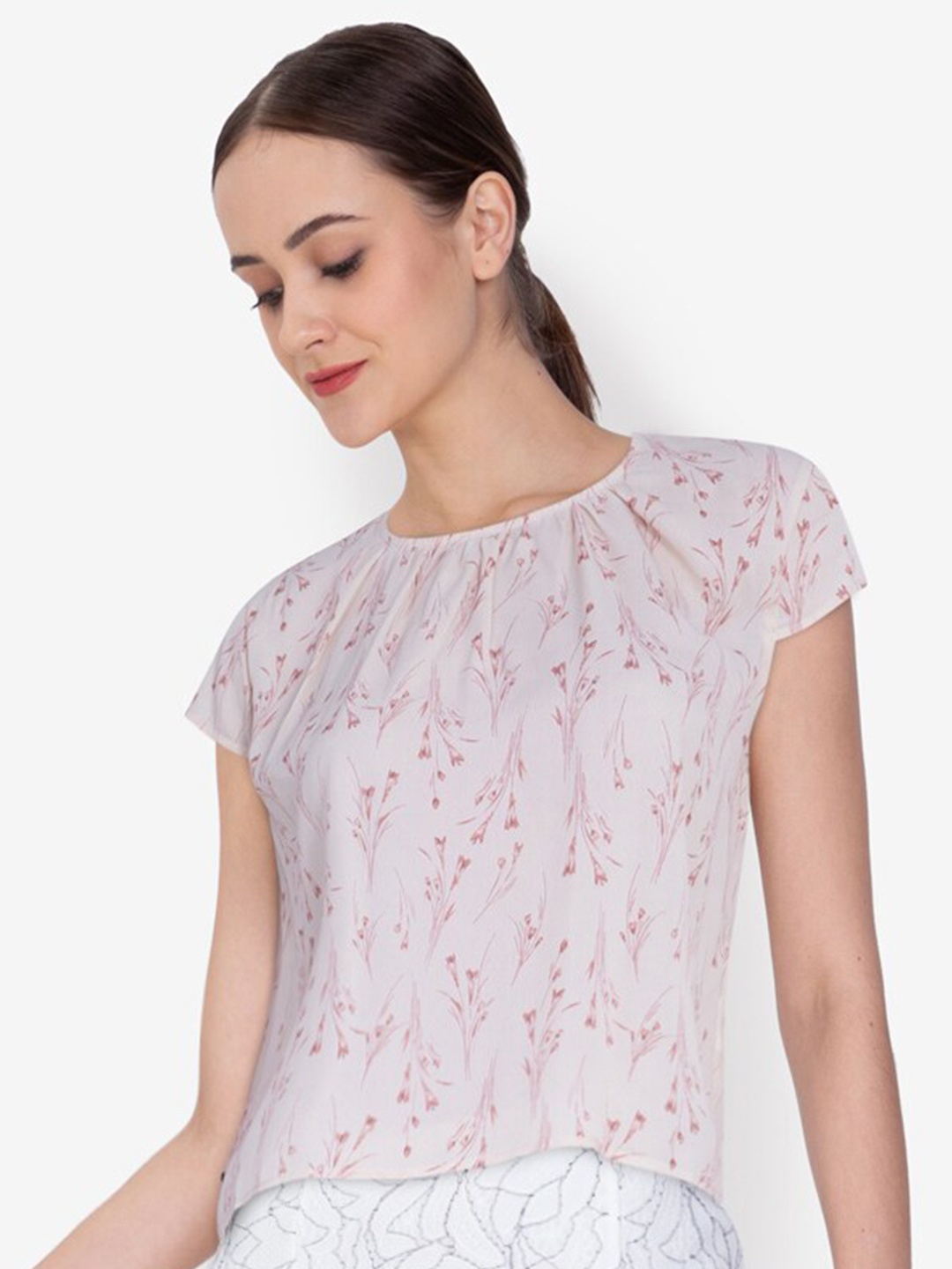 

ZALORA WORK Multicoloured Floral Print Top, Multi