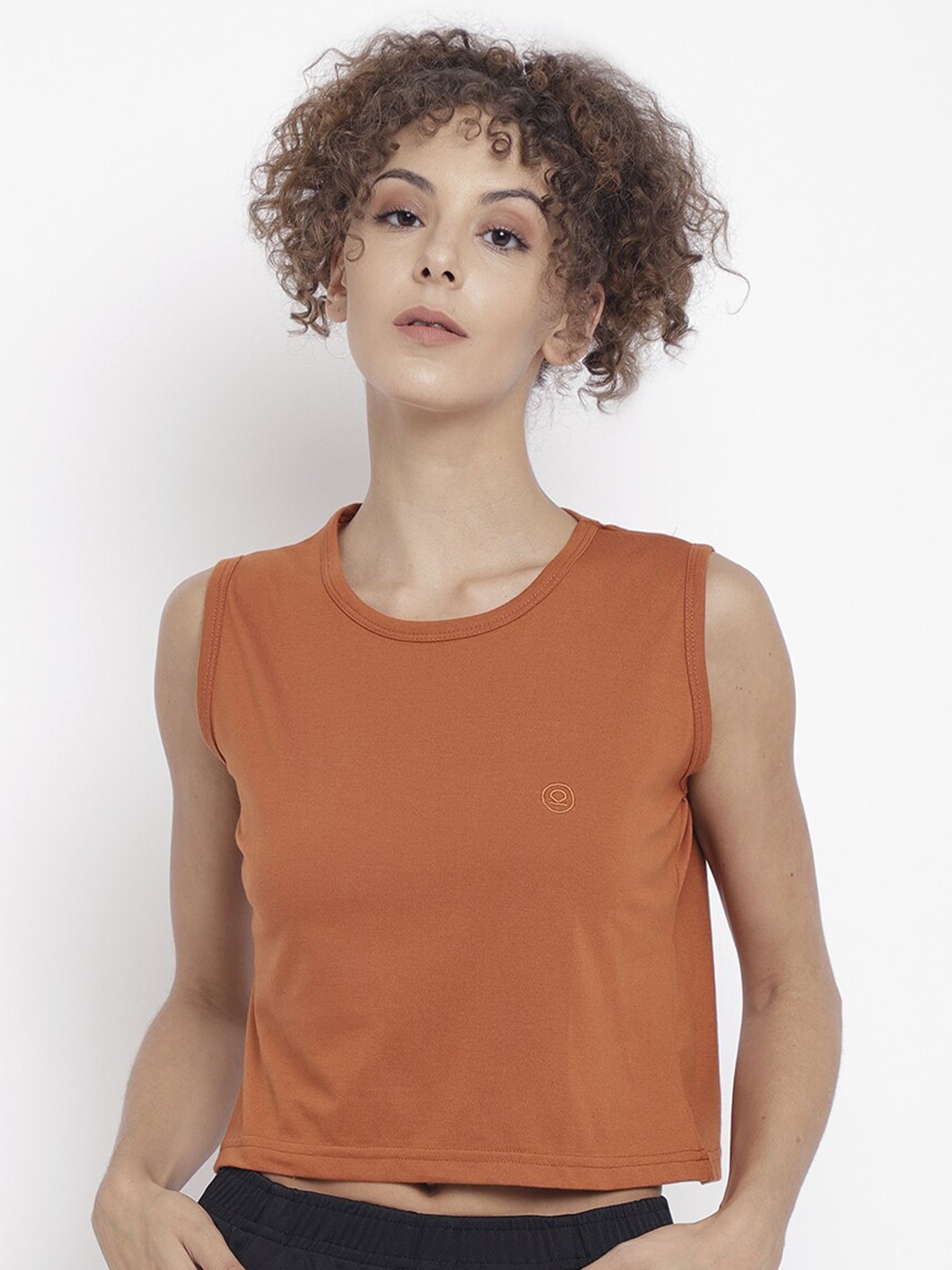 

CHKOKKO Rust Sleeveless Top