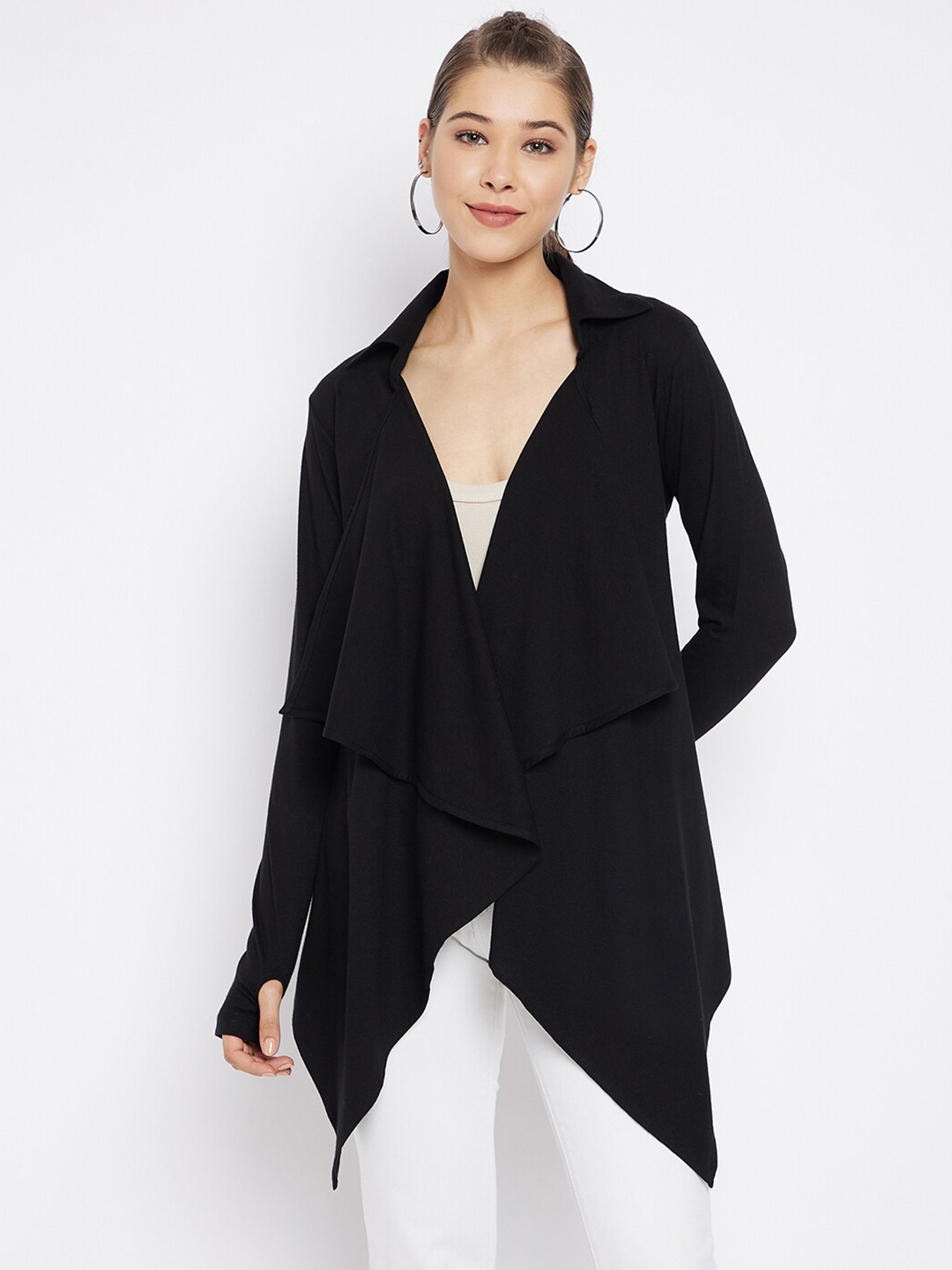 

Hypernation Women Black Longline Shrug