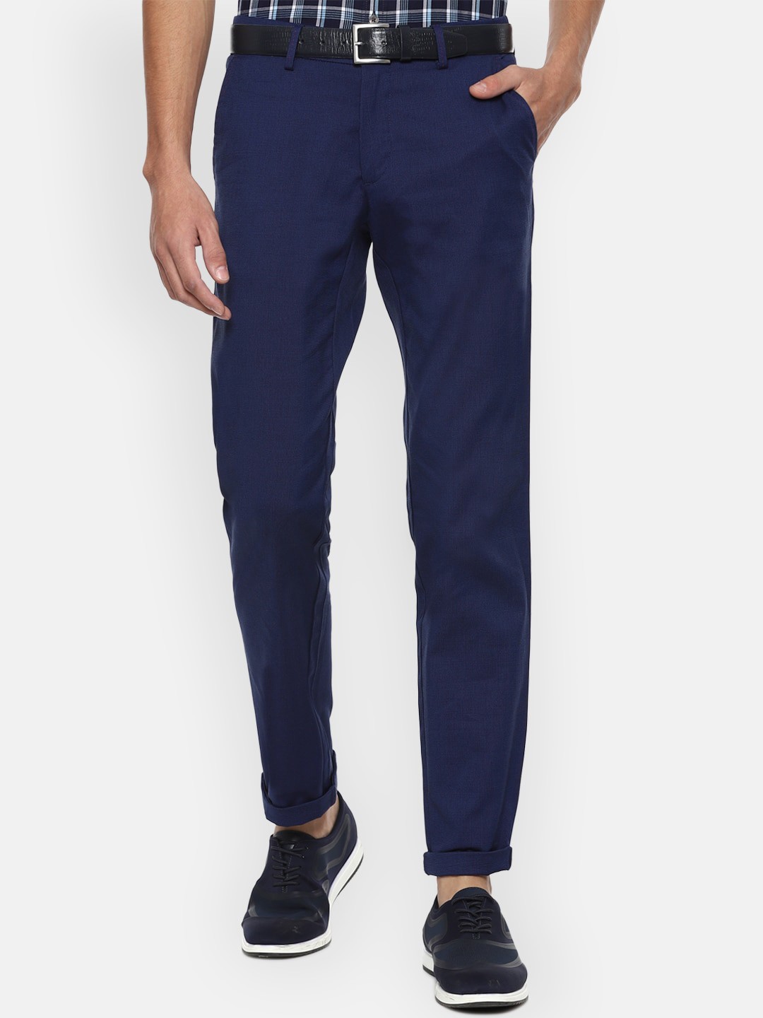 

Louis Philippe Sport Men Navy Blue Slim Fit Regular Trousers