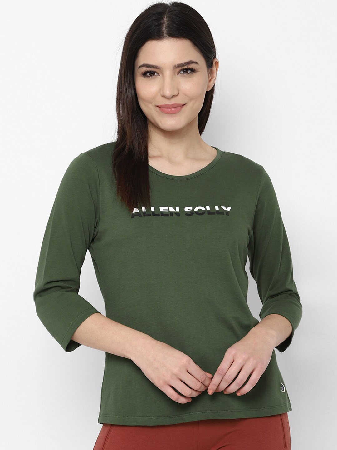 

Allen Solly Woman Green Pure Cotton T-shirt