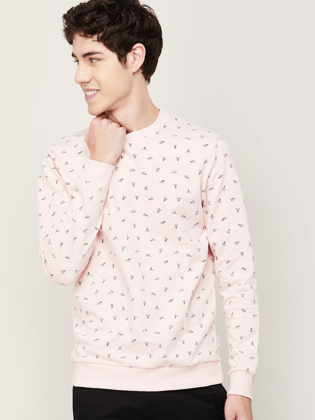 

Fame Forever by Lifestyle Men Pink Printed Cotton Sweatshirt