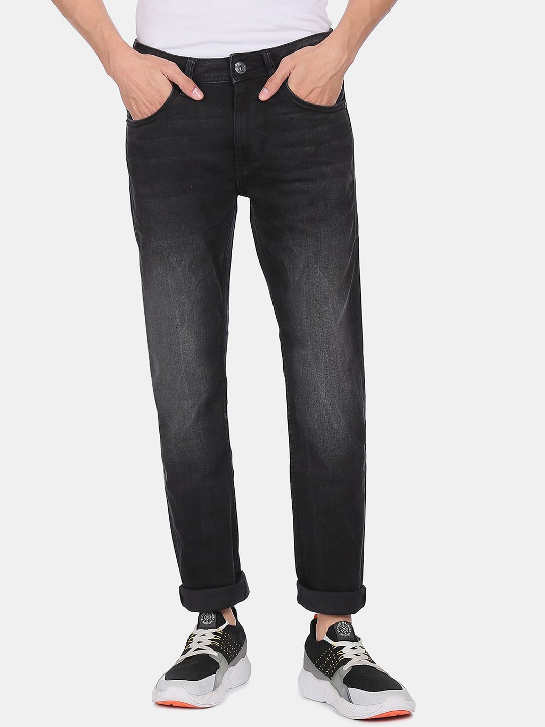 

Flying Machine Men Black Slim Fit Light Fade Jeans
