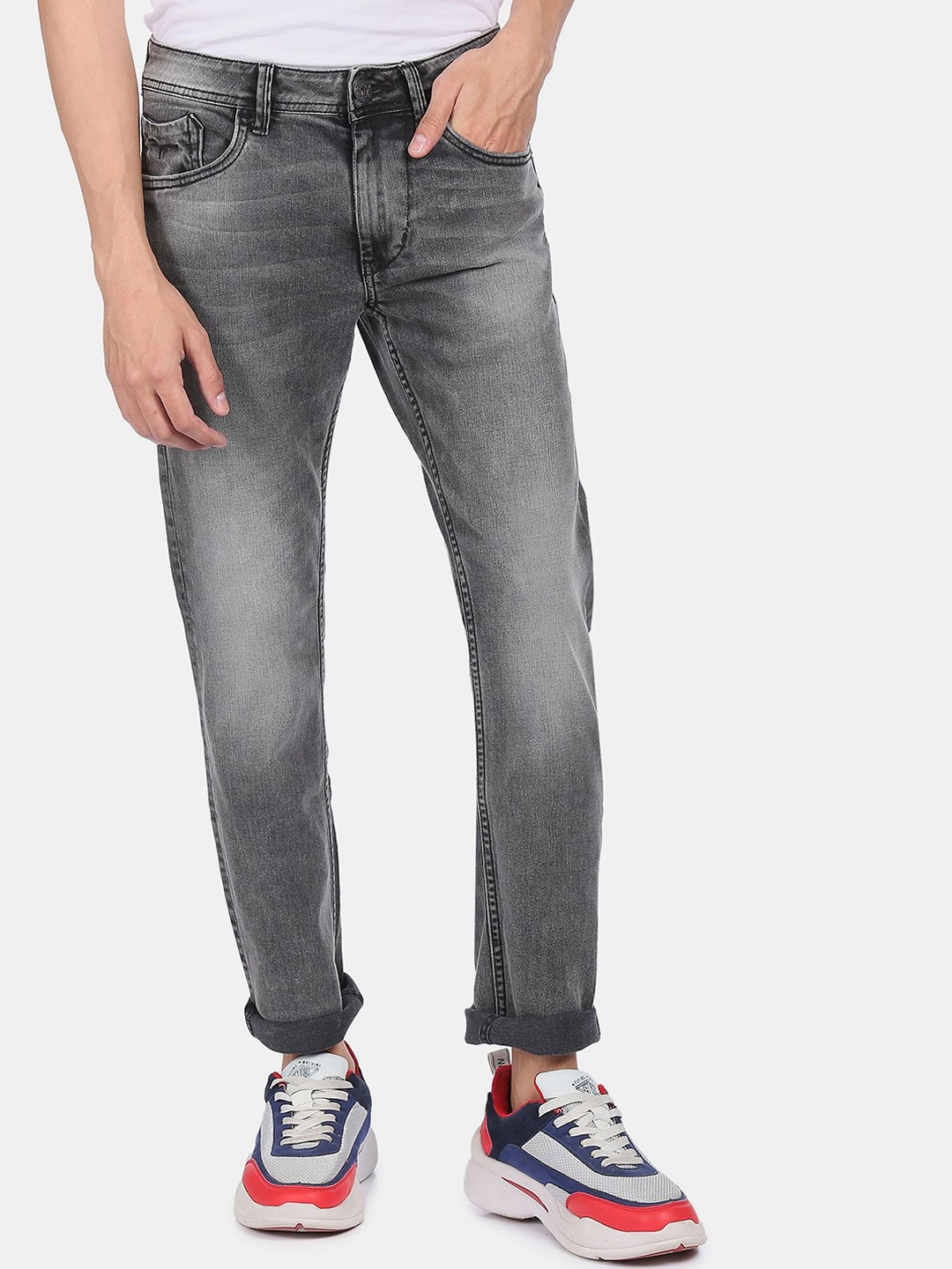 

Flying Machine Men Black Slim Fit Heavy Fade Jeans
