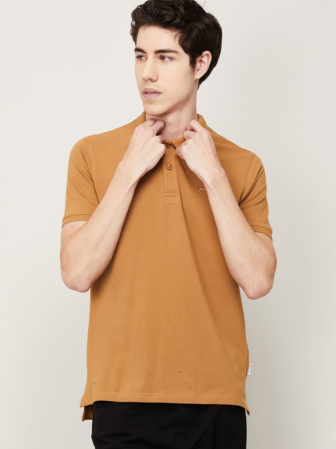 

Fame Forever by Lifestyle Men Brown Polo Collar T-shirt