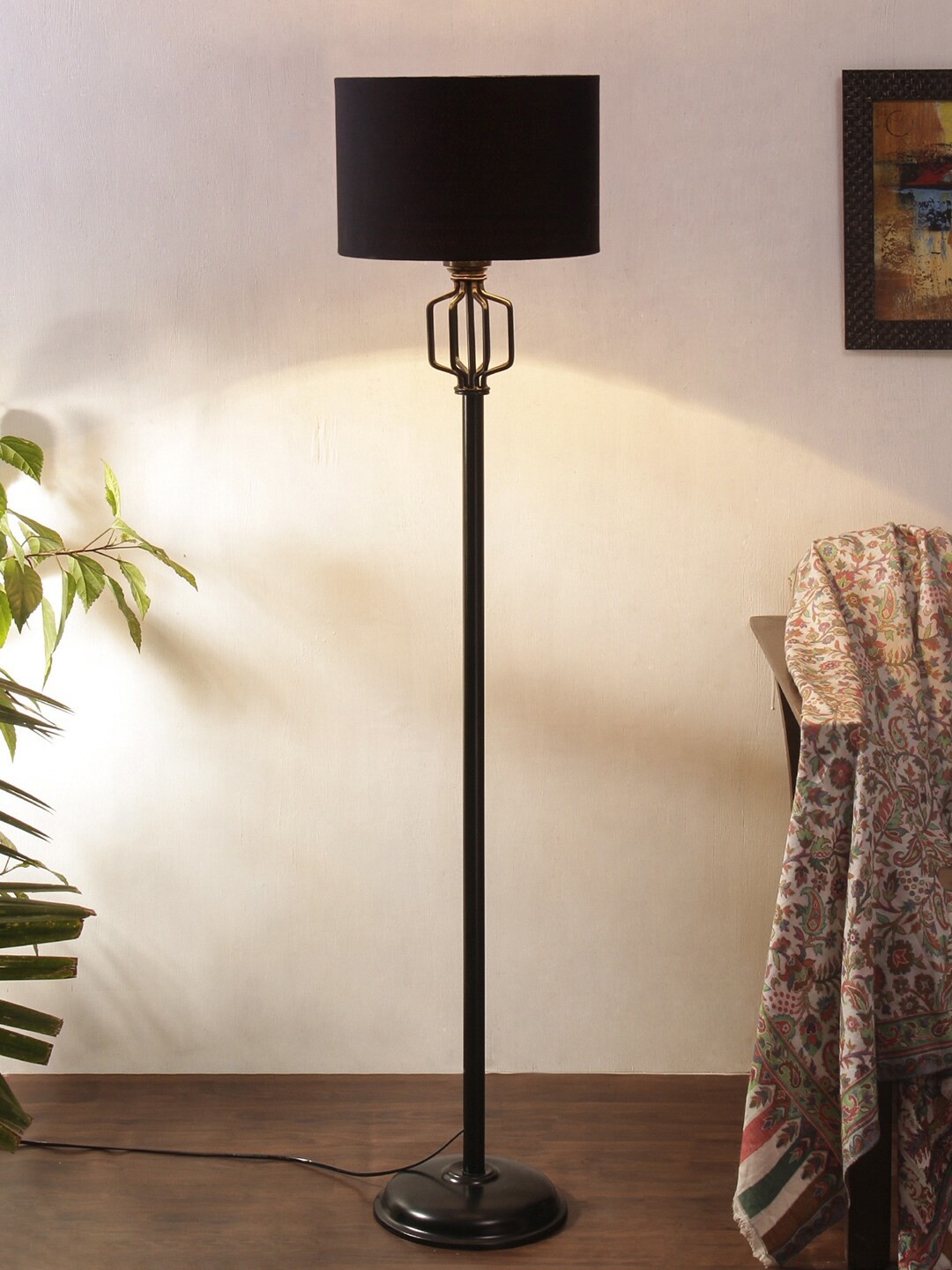 

Devansh Black Solid Traditional Floor Lamp with Shade