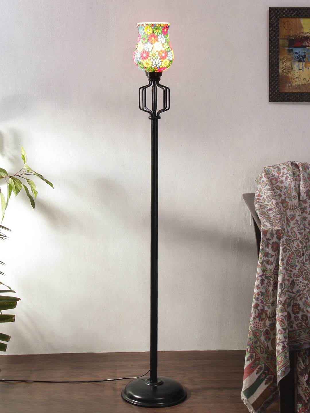 

Devansh Multi Mosaic Glass Iron Floor Lamp