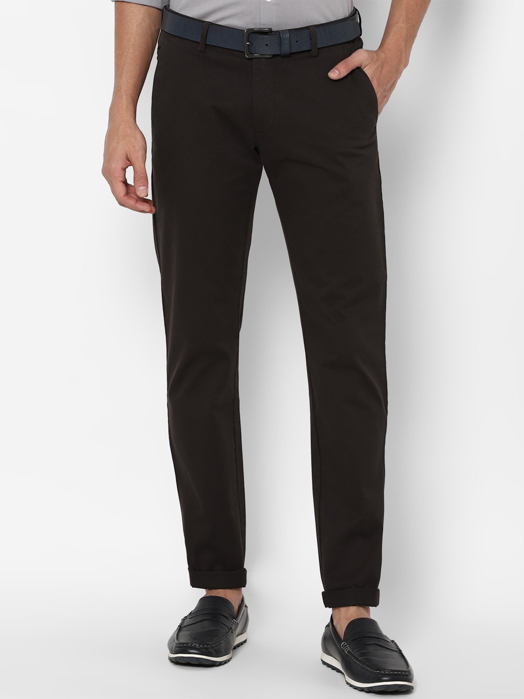 

Allen Solly Men Black Slim Fit Trousers