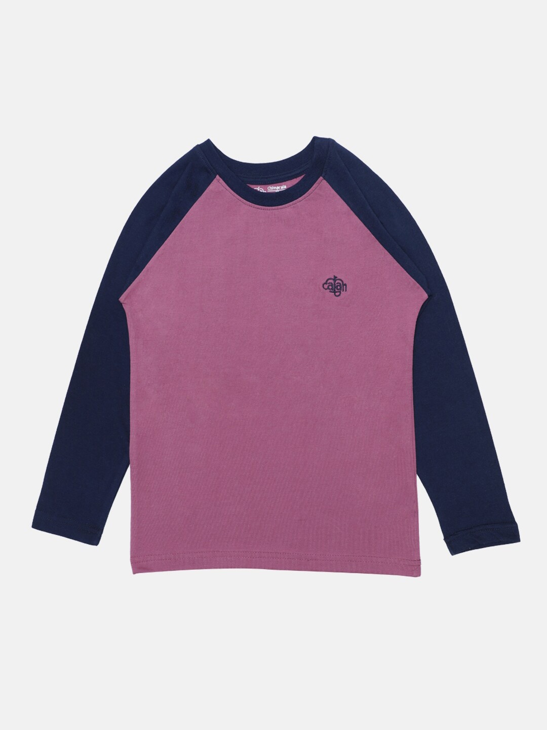 

CHIMPRALA Boys Purple Colourblocked T-shirt