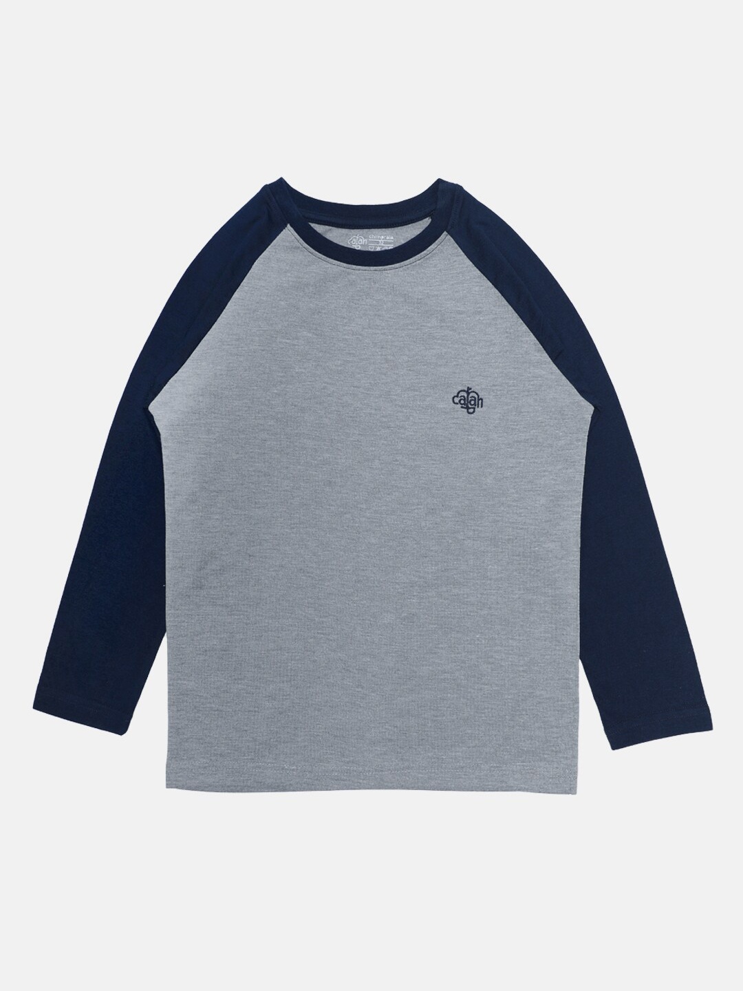 

CHIMPRALA Boys Grey Colourblocked T-shirt