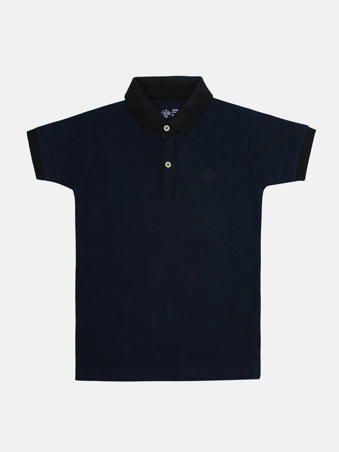 

CHIMPRALA Boys Navy Blue Polo T-shirt