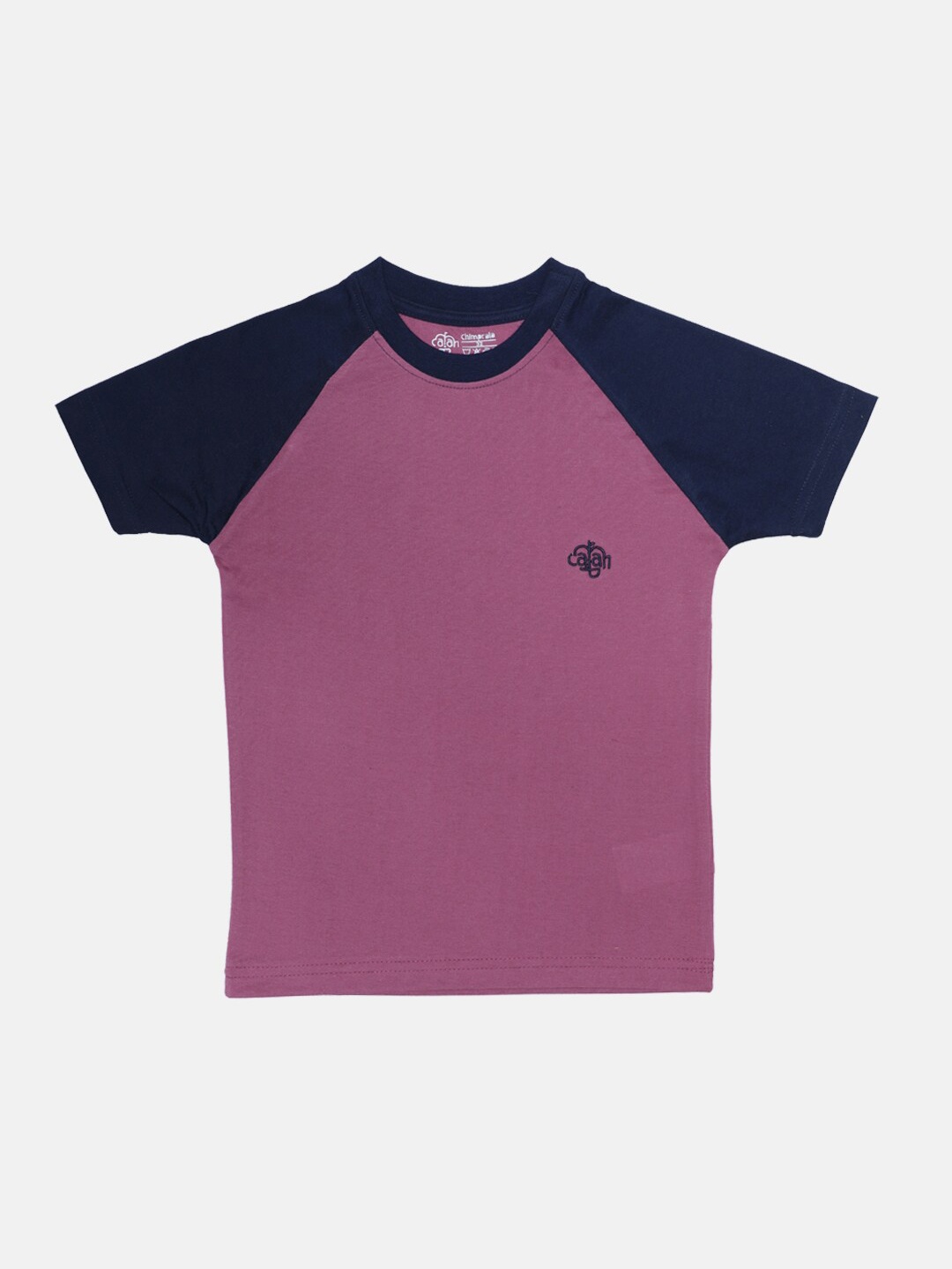 

CHIMPRALA Boys Purple Polo Collar Pockets T-shirt