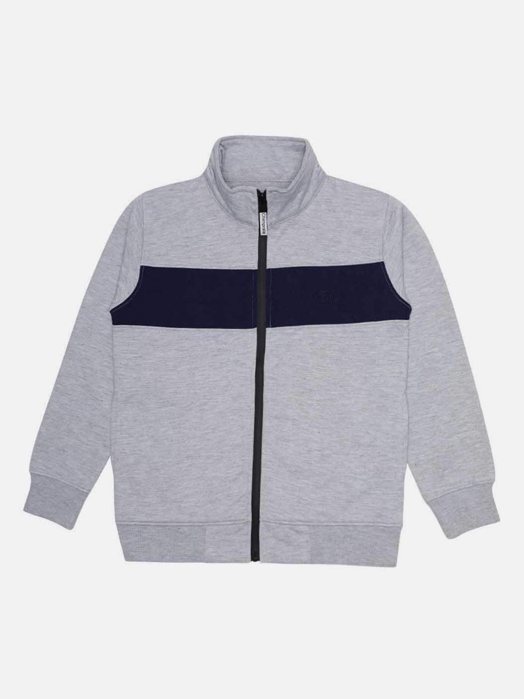 

CHIMPRALA Girls Grey Colourblocked Fleece Antimicrobial Bomber Jacket