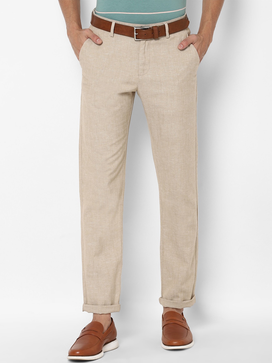 

Allen Solly Men Beige Chinos Trousers