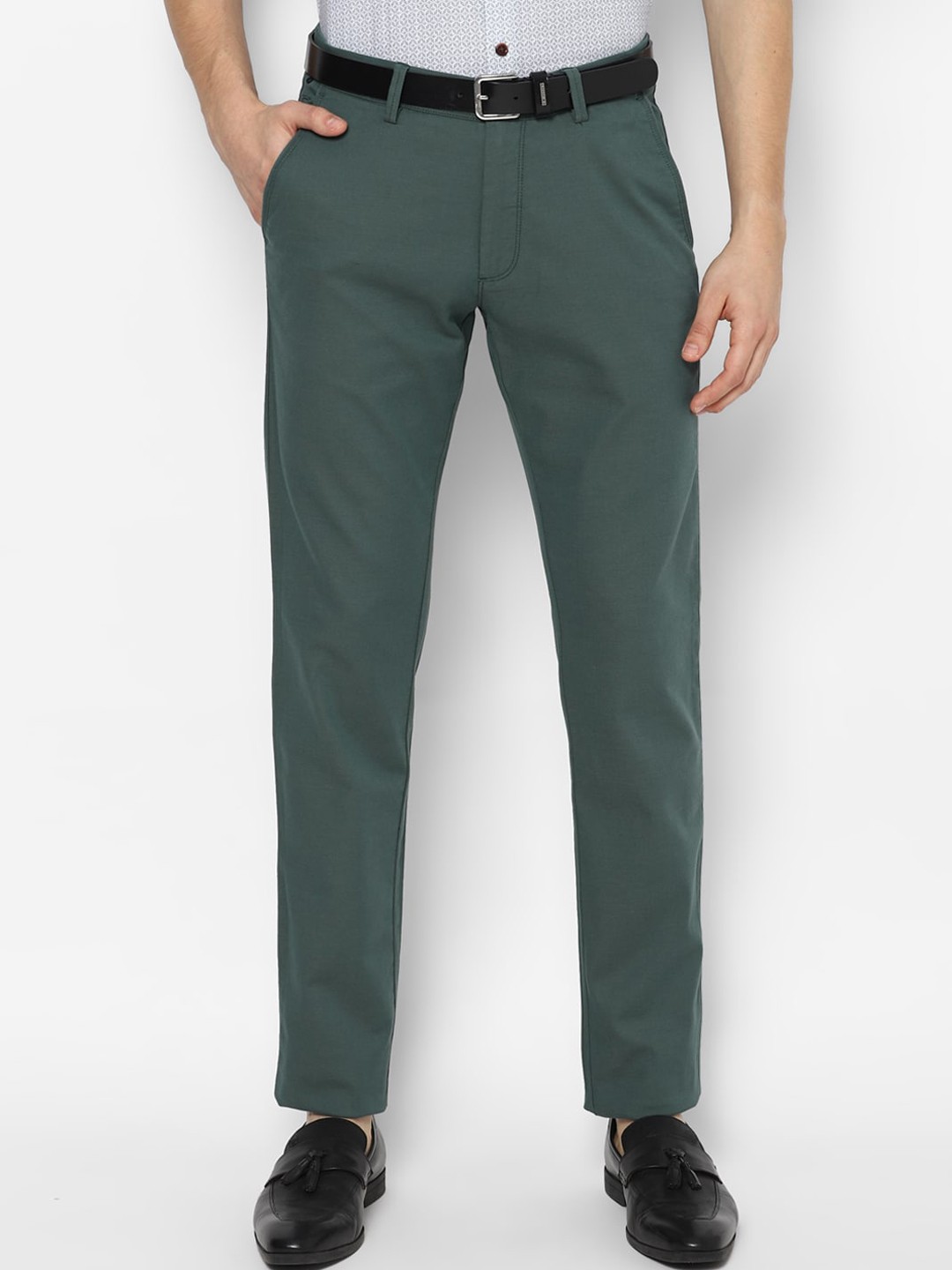 

Allen Solly Men Green Slim Fit Trousers