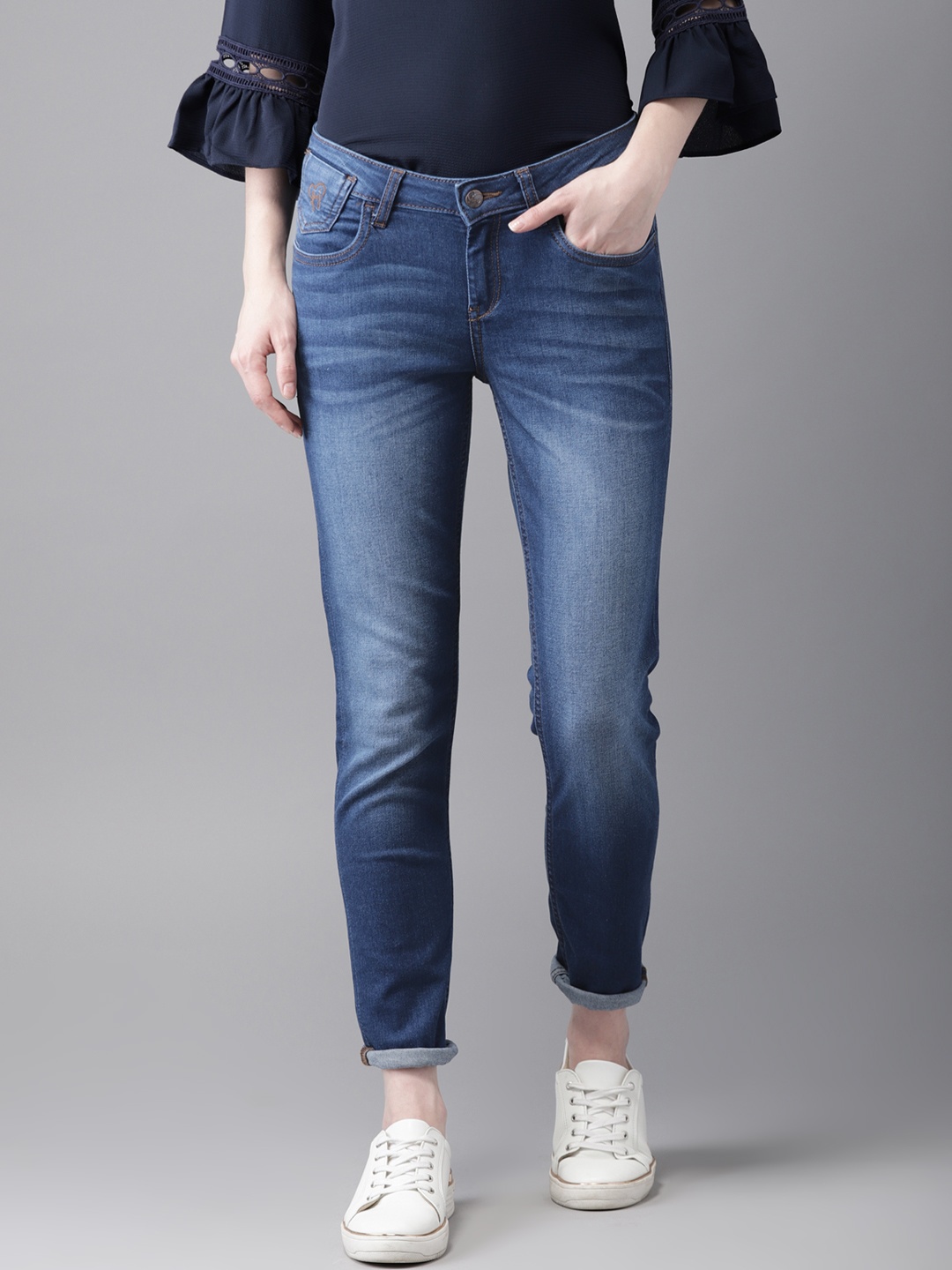 

Flying Machine Women Blue Veronica Skinny Fit Mid-Rise Clean Look Jeans
