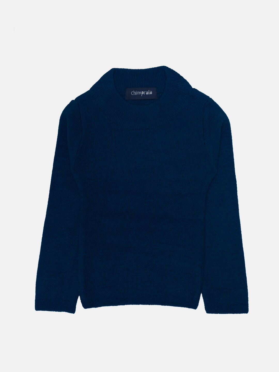 

CHIMPRALA Girls Blue High Neck Pullover