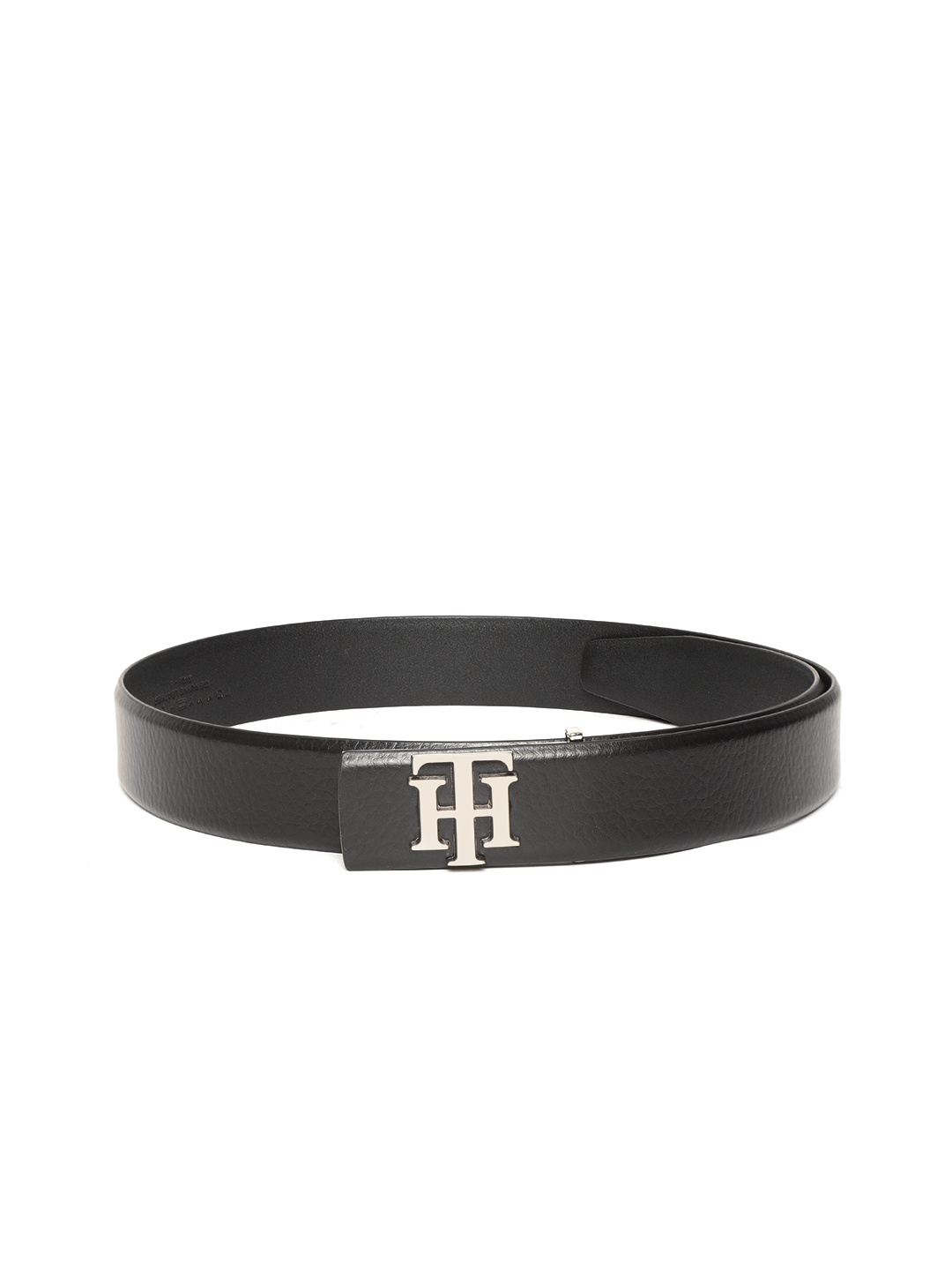 

Tommy Hilfiger Men Black Textured Leather Belt