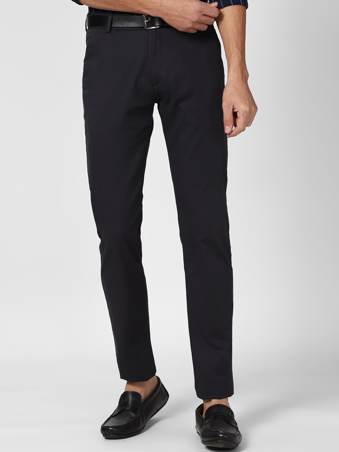 

Peter England Casuals Men Black Slim Fit Trousers