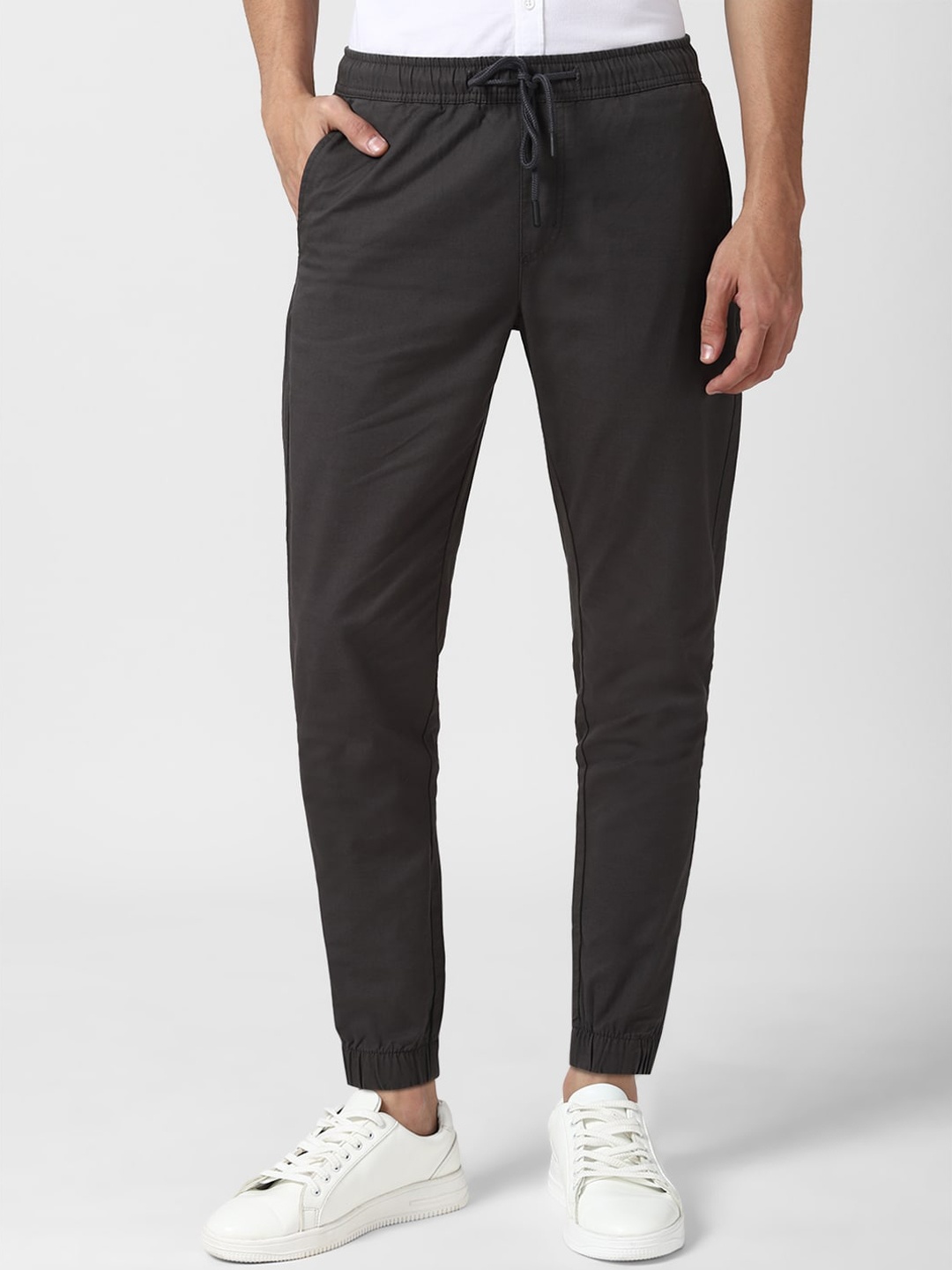 

Peter England Casuals Men Grey Slim Fit Joggers Trousers