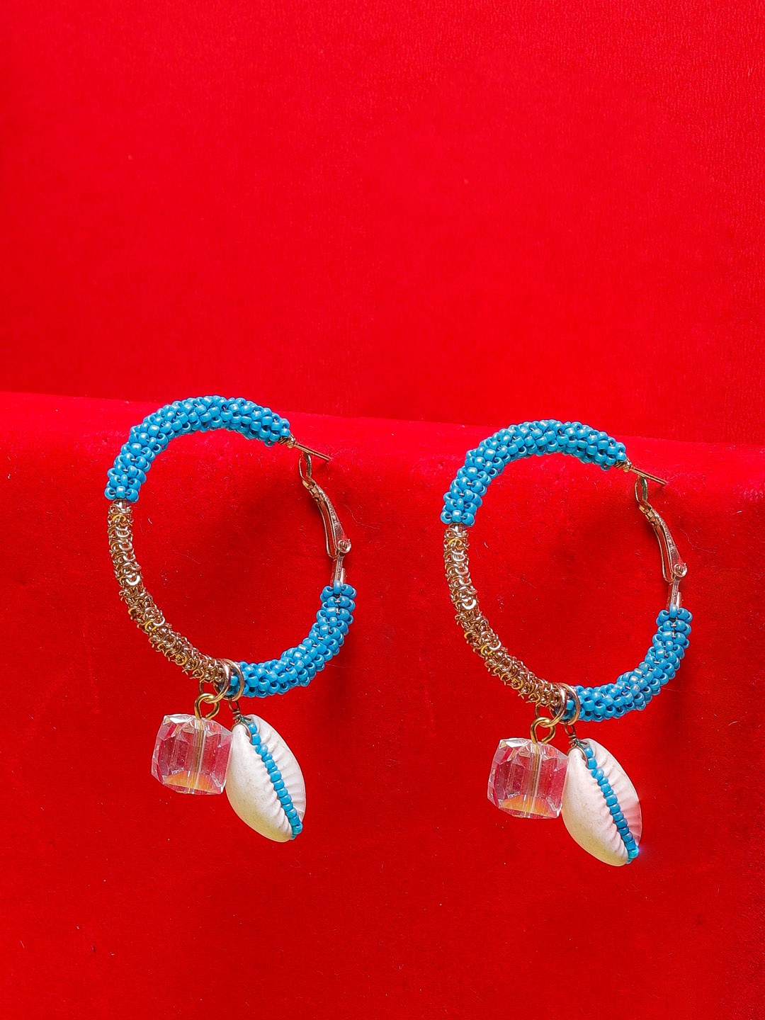 

DIVA WALK EXCLUSIVE Rose Gold Contemporary Shell Drop Earrings