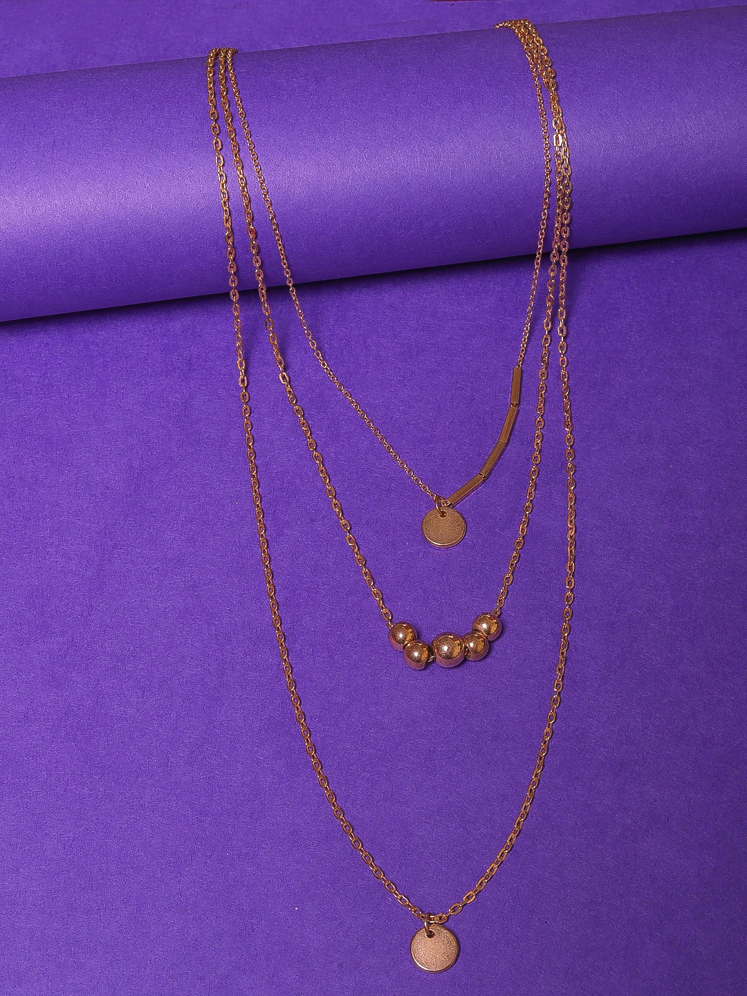 

DIVA WALK EXCLUSIVE Rose Gold=Plated Brass Layered Necklace