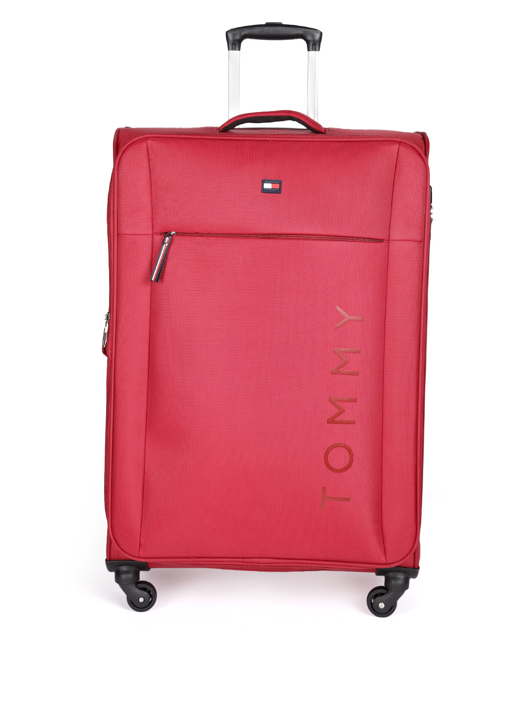 

Tommy Hilfiger Soft 4 Wheels 360-Degree Rotation Large Trolley Bag, Red