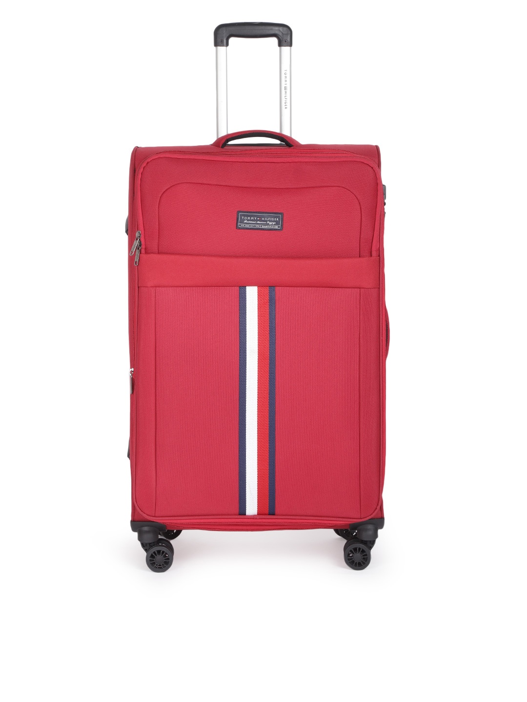 

Tommy Hilfiger Red Striped Trolley Bag - 92 Litres