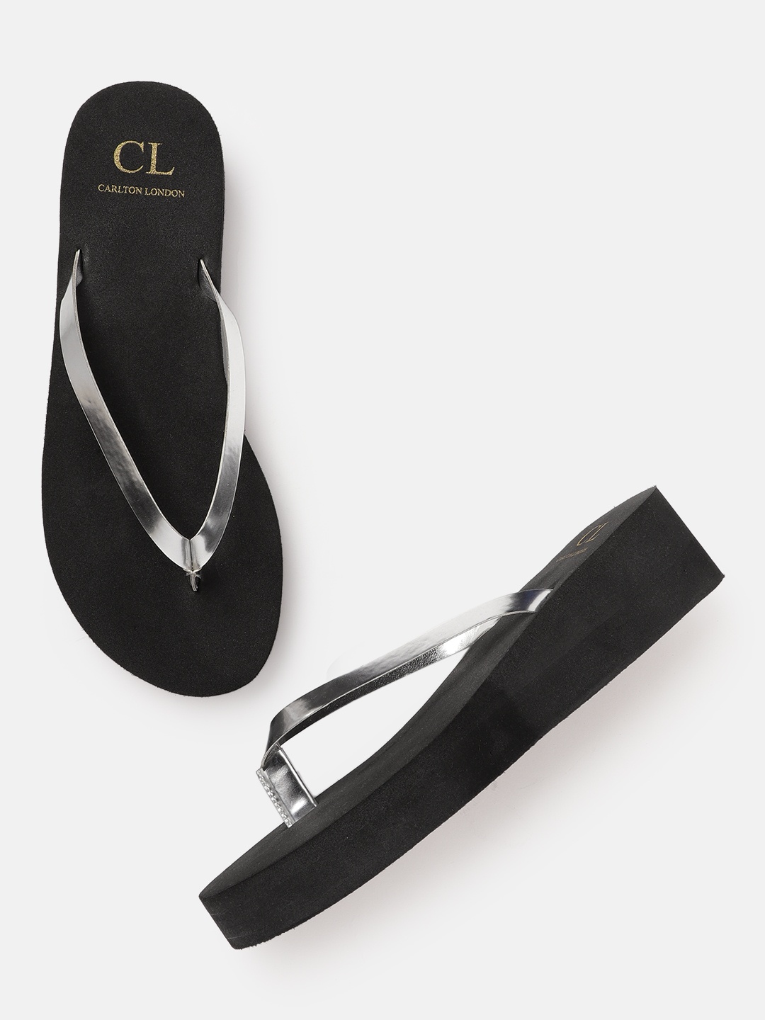 

Carlton London Silver-Toned Solid Wedges