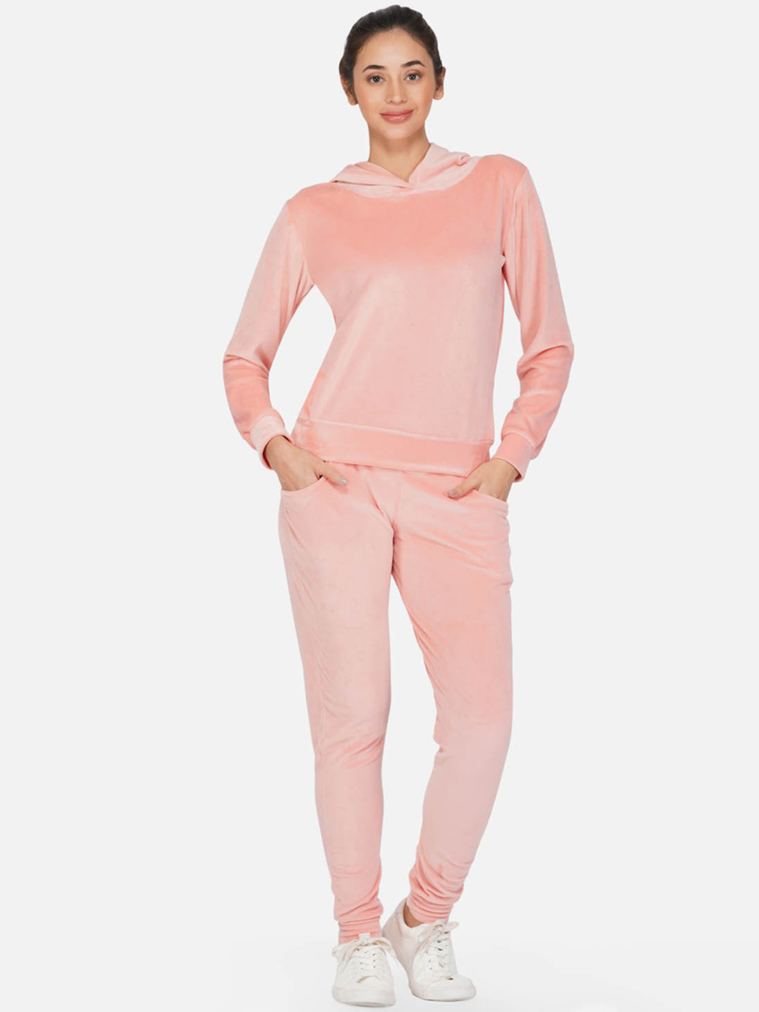 

NEU LOOK FASHION Women Peach Solid Slim Fit Tracksuits
